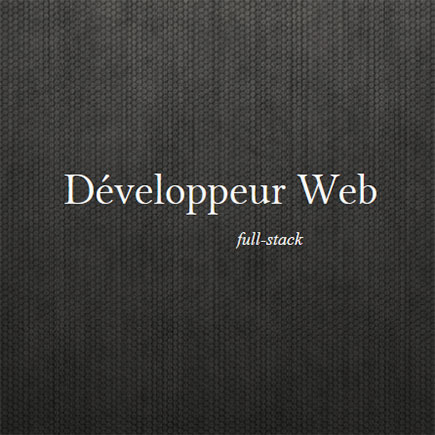 portfolio développeur web full stack